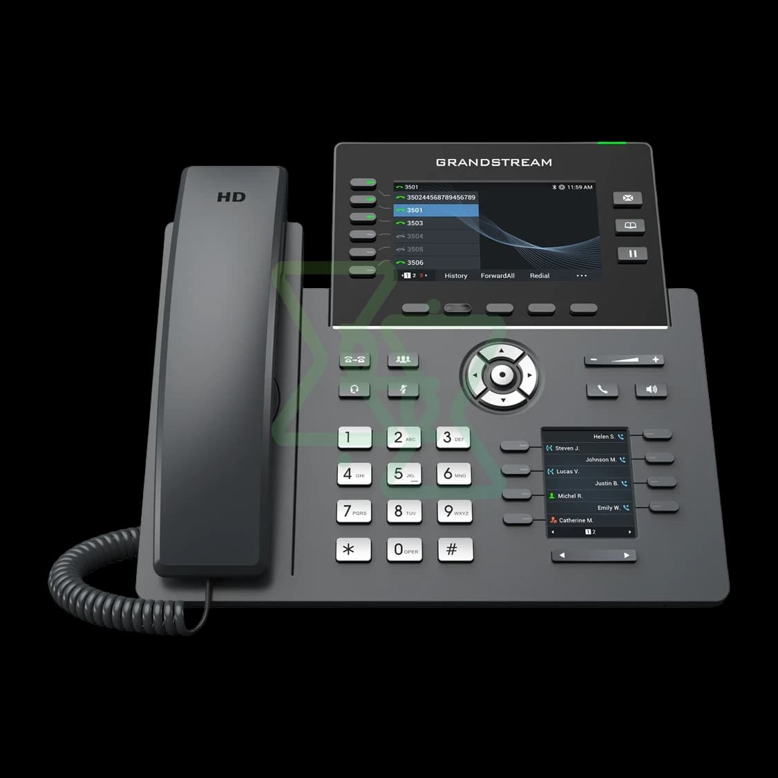Grandstream GRP2616 – Telefon IP profesional cu 6 linii, Wi-Fi, Bluetooth și porturi Gigabit